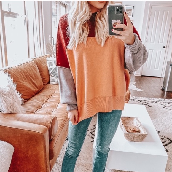 Free People Sweaters - NEW Free People Easy Street Colorblock Sweater